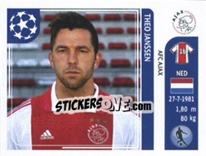 Sticker Theo Janssen - UEFA Champions League 2011-2012 n. 252 - Panini
