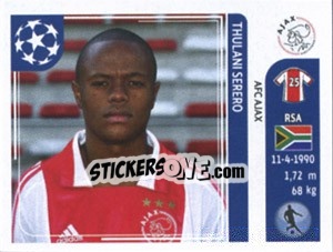 Sticker Thulani Serero - UEFA Champions League 2011-2012 - Panini