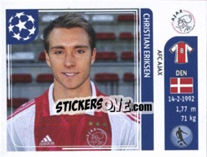 Sticker Christian Eriksen - UEFA Champions League 2011-2012 - Panini