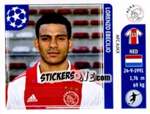Cromo Lorenzo Ebecilio - UEFA Champions League 2011-2012 n. 256 - Panini