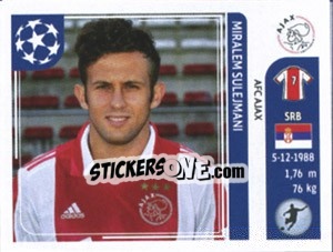 Sticker Miralem Sulejmani - UEFA Champions League 2011-2012 n. 257 - Panini