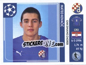 Sticker Mateo Kovacic - UEFA Champions League 2011-2012 n. 272 - Panini