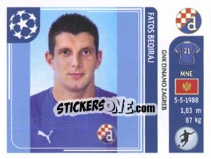 Sticker Fatos Beqiraj - UEFA Champions League 2011-2012 - Panini