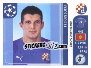 Sticker Fatos Beqiraj - UEFA Champions League 2011-2012 n. 274 - Panini