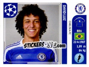 Sticker David Luiz - UEFA Champions League 2011-2012 - Panini