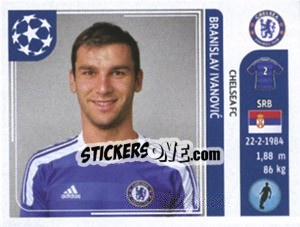 Sticker Branislav Ivanovic - UEFA Champions League 2011-2012 - Panini