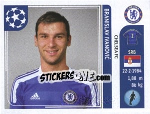 Cromo Branislav Ivanovic - UEFA Champions League 2011-2012 - Panini