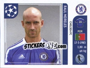 Sticker Raul Meireles - UEFA Champions League 2011-2012 - Panini