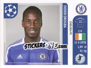 Sticker Didier Drogba - UEFA Champions League 2011-2012 n. 292 - Panini