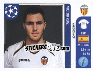 Sticker Victor Ruiz - UEFA Champions League 2011-2012 n. 300 - Panini