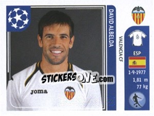 Sticker David Albelda - UEFA Champions League 2011-2012 - Panini