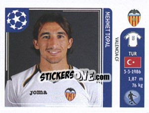 Sticker Mehmet Topal - UEFA Champions League 2011-2012 n. 303 - Panini