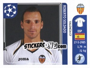 Sticker Roberto Soldado - UEFA Champions League 2011-2012 - Panini