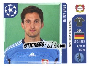 Sticker René Adler - UEFA Champions League 2011-2012 n. 312 - Panini