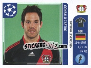 Sticker Gonzalo Castro - UEFA Champions League 2011-2012 n. 314 - Panini