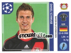 Sticker Daniel Schwaab - UEFA Champions League 2011-2012 - Panini