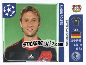 Sticker Simon Rolfes - UEFA Champions League 2011-2012 n. 318 - Panini