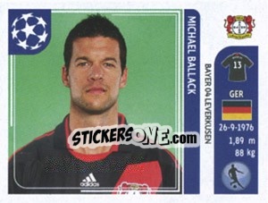 Sticker Michael Ballack - UEFA Champions League 2011-2012 n. 319 - Panini