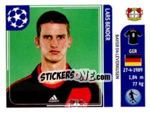 Sticker Lars Bender - UEFA Champions League 2011-2012 n. 323 - Panini