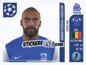 Sticker Anthony Vanden Borre - UEFA Champions League 2011-2012 n. 332 - Panini