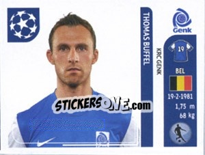 Sticker Thomas Buffel - UEFA Champions League 2011-2012 n. 339 - Panini