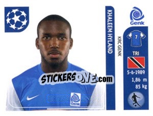 Sticker Khaleem Hyland - UEFA Champions League 2011-2012 n. 340 - Panini