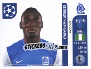 Sticker Kennedy Nwanganga - UEFA Champions League 2011-2012 n. 341 - Panini