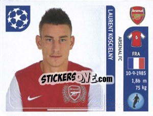 Cromo Laurent Koscielny - UEFA Champions League 2011-2012 - Panini