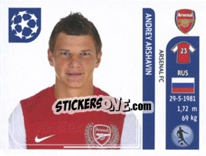 Sticker Andrey Arshavin - UEFA Champions League 2011-2012 - Panini