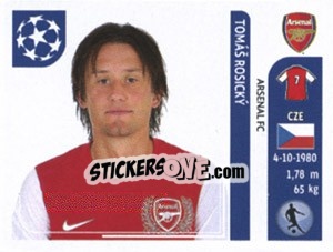 Sticker Tomas Rosicky - UEFA Champions League 2011-2012 n. 357 - Panini