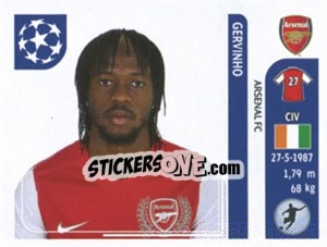 Figurina Gervinho - UEFA Champions League 2011-2012 - Panini