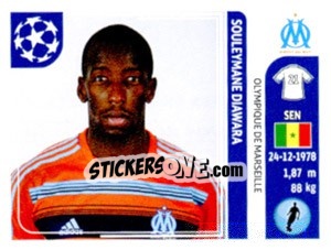 Figurina Souleymane Diawara - UEFA Champions League 2011-2012 n. 365 - Panini