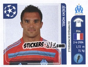 Sticker Jeremy Morel - UEFA Champions League 2011-2012 - Panini