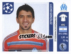 Sticker Lucho Gonzalez - UEFA Champions League 2011-2012 - Panini