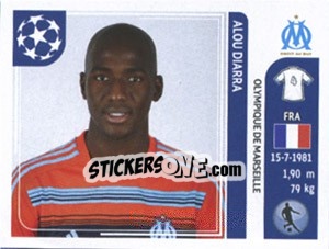 Sticker Alou Diarra - UEFA Champions League 2011-2012 n. 372 - Panini