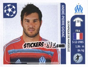 Sticker Andre-Pierre Gignac - UEFA Champions League 2011-2012 n. 377 - Panini