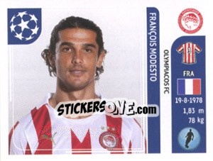 Sticker François Modesto - UEFA Champions League 2011-2012 - Panini