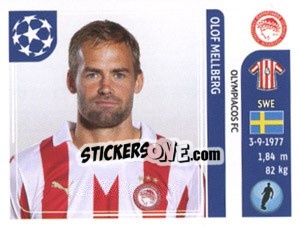 Sticker Olof Mellberg - UEFA Champions League 2011-2012 n. 383 - Panini