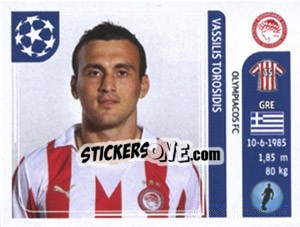 Sticker Vasilis Torosidis - UEFA Champions League 2011-2012 - Panini