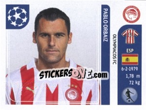 Sticker Pablo Orbaiz - UEFA Champions League 2011-2012 - Panini