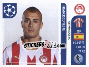 Sticker Francisco Yeste - UEFA Champions League 2011-2012 - Panini