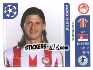 Sticker Marko Pantelic - UEFA Champions League 2011-2012 n. 394 - Panini