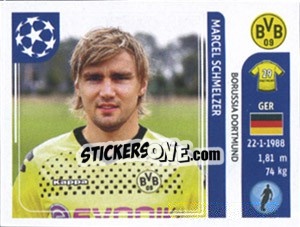 Sticker Marcel Schmelzer - UEFA Champions League 2011-2012 - Panini