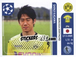 Sticker Shinji Kagawa - UEFA Champions League 2011-2012 - Panini