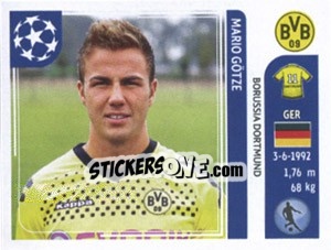 Sticker Mario Gotze - UEFA Champions League 2011-2012 n. 407 - Panini
