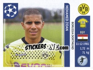 Sticker Mohamed Zidan - UEFA Champions League 2011-2012 - Panini