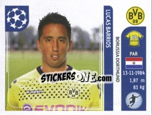 Sticker Lucas Barrios - UEFA Champions League 2011-2012 - Panini