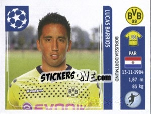 Sticker Lucas Barrios - UEFA Champions League 2011-2012 n. 411 - Panini