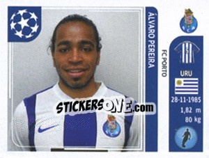 Sticker Alvaro Pereira - UEFA Champions League 2011-2012 n. 419 - Panini