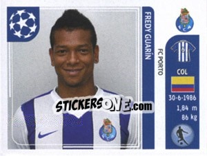Sticker Fredy Guarin - UEFA Champions League 2011-2012 n. 424 - Panini